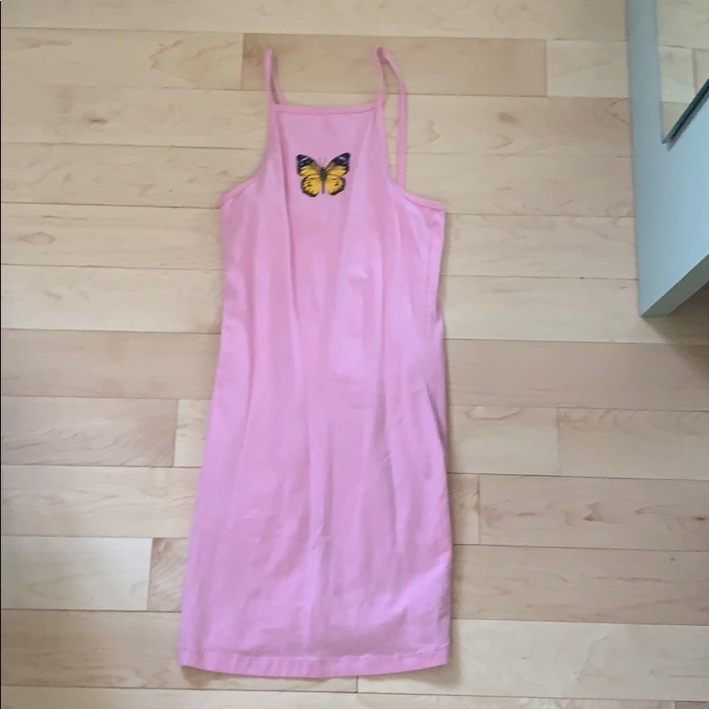 Pink butterfly dress